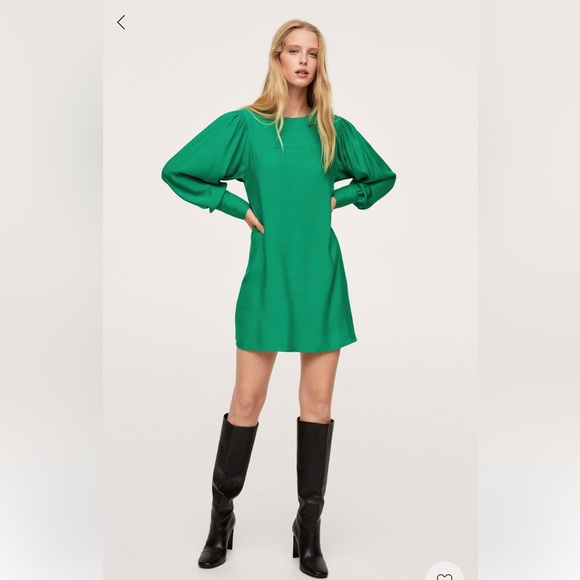 MANGO GREEN DRESS - Picture 2 of 6